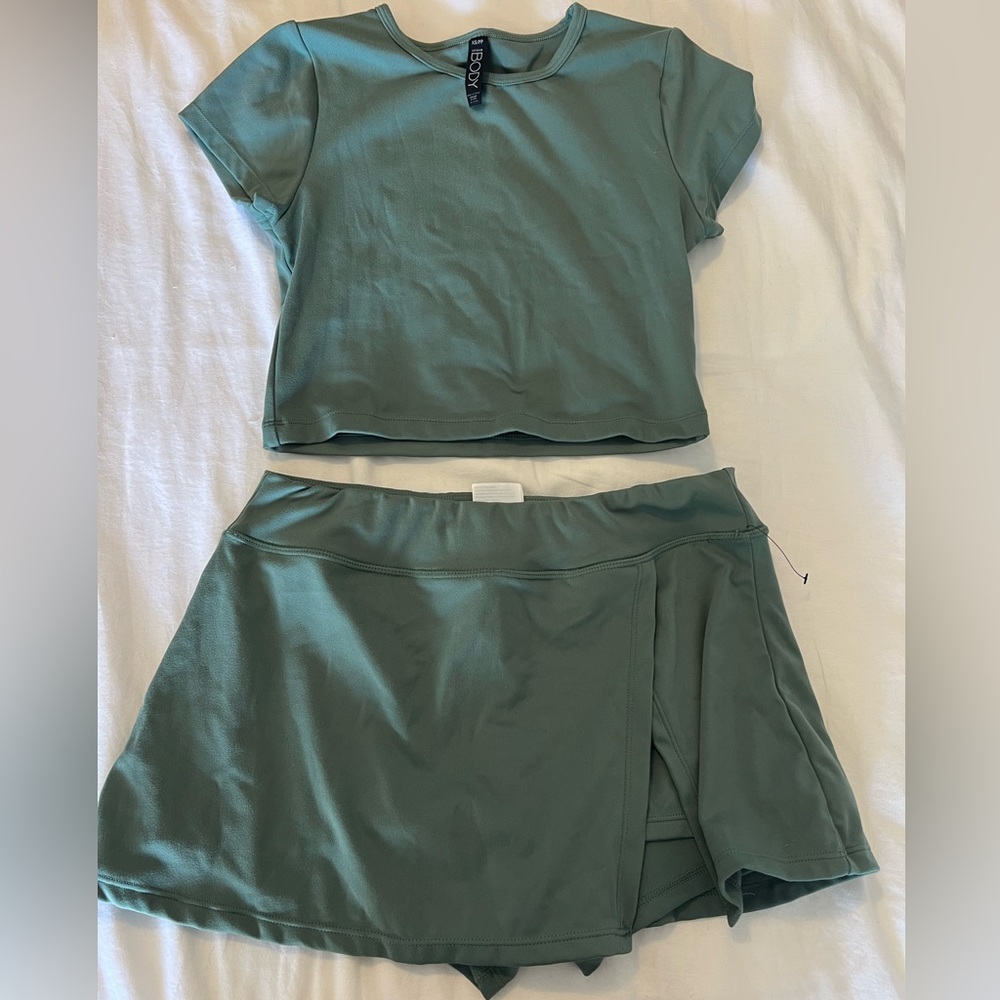 Cotton on body tennis skirt & top set